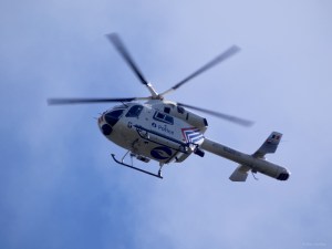 Belgian police helicopter. Hélicoptère de police belge.